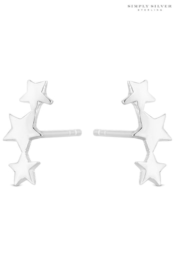 Simply Silver Sterling Silver Star Ear Climber (R13604) | £20
