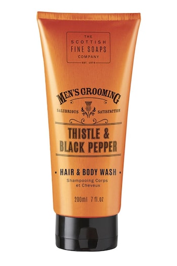 Scottish Fine Soaps Thistle & Black Pepper Hair And Body Wash 200ml (R20045) | £12