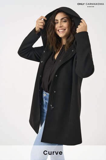 ONLY Curve Black Hooded Smart Coat (R20424) | £42