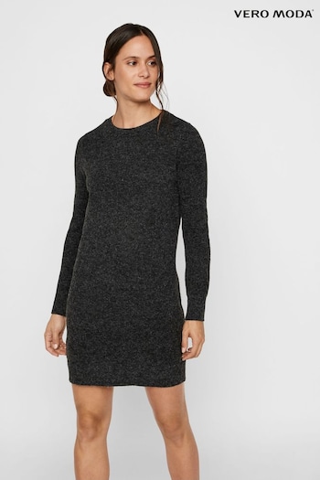 Vero Moda Black Cosy Long Sleeve Jumper Dress Jil (R22772) | £32