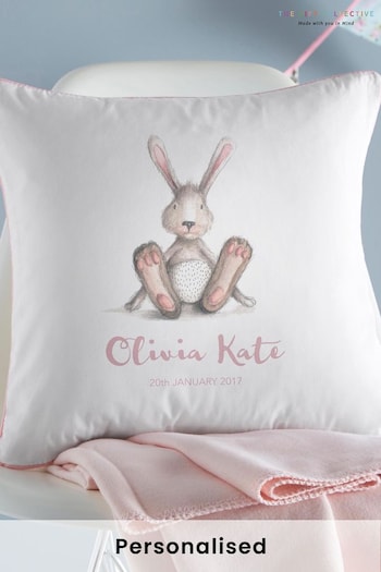 Personalised Baby Bunny Cushion By Gift Collective (R28843) | £28