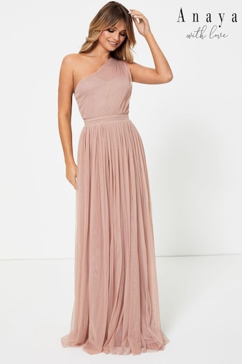 Anaya With Love Light-Pink One Shoulder Maxi Dress (R28933) | £75