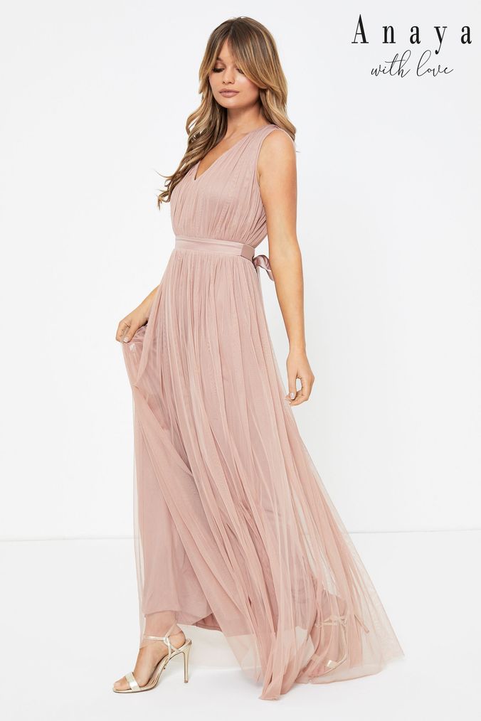 Buy Pink Bridesmaid V Neck Dresses Online Next UK
