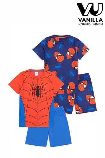 Vanilla Underground Red Spiderman Pyjamas 2 Pack - Boys (R29331) | £27