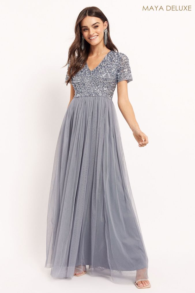 Maya sequin hotsell dress grey