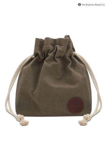 The Brighton Beard Co. Wax Cotton Draw String Bag (R35402) | £12