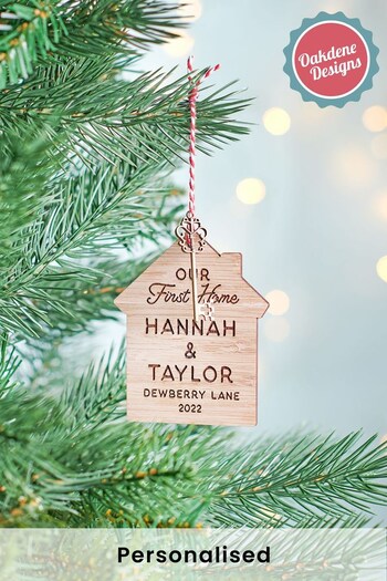 Personalised Couples First Home Christmas Decoration by Oakdene Designs (R35742) | £10