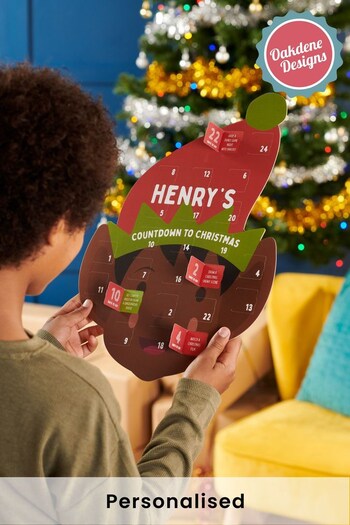 Personalised Children's Christmas Activity Elf Advent Calendar by Oakdene Designs (R36586) | £16