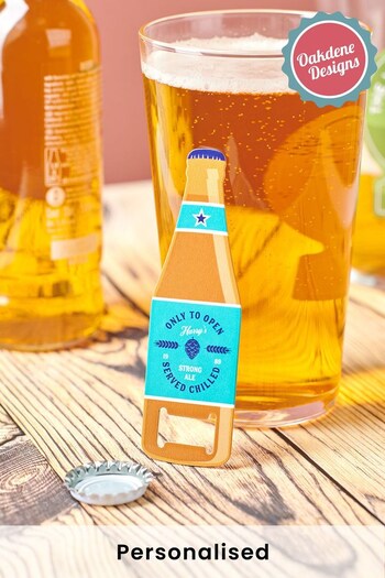 Peronalised Metal Beer Bottle Opener by Oakdene Designs (R36589) | £12