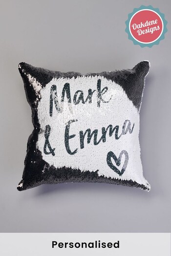 Personalised Couples Sequin Cushion by Oakdene Designs (R36698) | £24