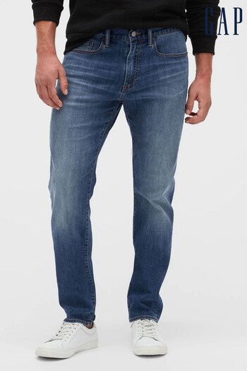 Gap Dark Wash Blue Soft Wear Slim Jeans leg (R39763) | £50