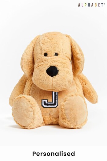 Personalised Soft Plush Dog by Alphabet (R40038) | £26