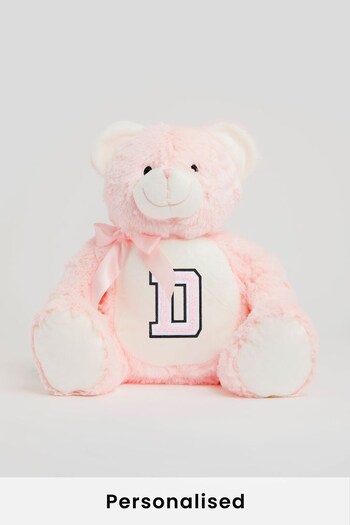 Personalised Soft Plush New Baby Bear by Alphabet (R40040) | £29