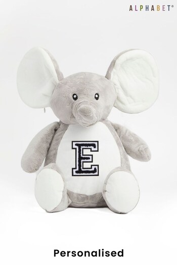 Personalised Soft Plush Elephant by Alphabet (R40043) | £28