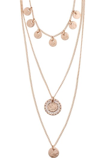 PILGRIM Rose Gold Arden Crystal Necklace (R40312) | £30