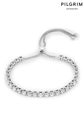 PILGRIM Silver Lucia Plated Crystal Bracelet (R40314) | £28