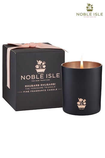 Noble Isle Rhubarb Rhubarb! Single Wick Candle - The Yorkshire Triangle -  Bittersweet Evocative Aroma (R40818) | £42