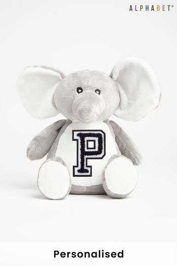 Personalised Soft Plush Mini Elephant by Alphabet (R41508) | £16