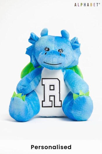 Personalised Soft Plush Mini Dragon by Alphabet (R41510) | £16