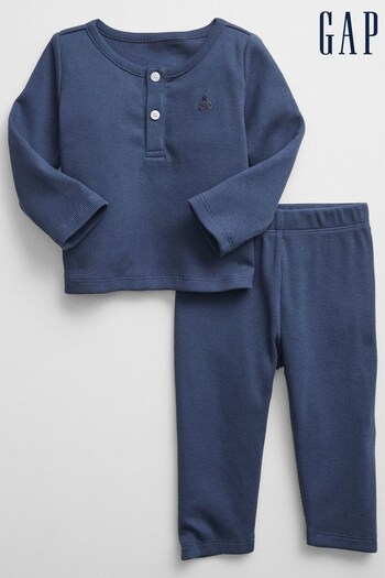 Gap Blue Ribbed Baby Outfit Set (R45309) | £20