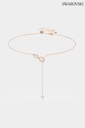 Swarovski Rose Gold Plated Infinity Y Necklace (R47456) | £135