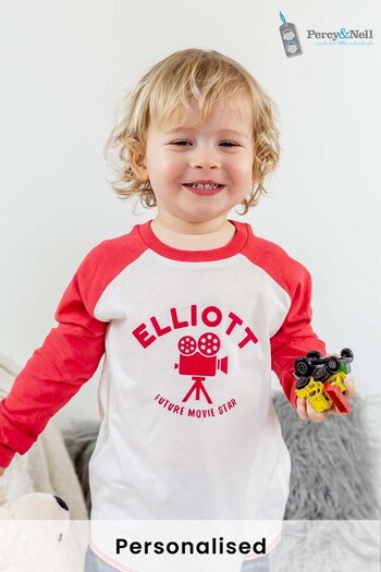 Personalised Organic Cotton Baseball Top by Percy & Nell (R49119) | £25