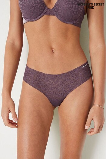 Victoria's Secret PINK Mauve Quartz No Show Lace Thong Knickers (R49434) | £9