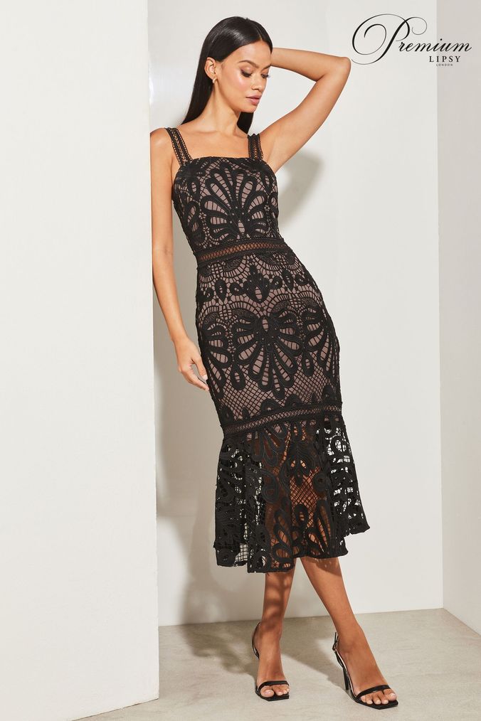 Lipsy square neck belted midi dress hotsell