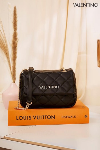 Valentino Bags Black Ocarina Quilted Crossbody Bag (R52111) | £115