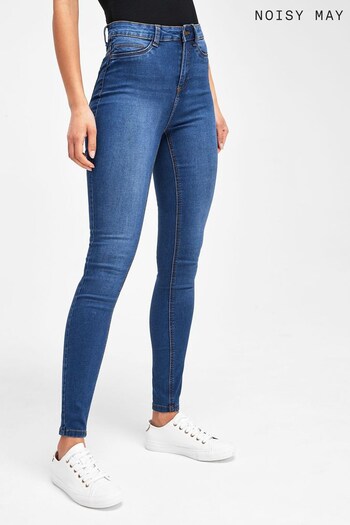 NOISY MAY Mid Blue Denim High Waisted Skinny Jean (R53492) | £26