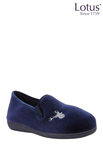 Lotus Footwear Blue Full Shoe Slippers (R53773) | £30