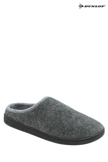 Dunlop Grey Men's Roscoe Felt Mule Slippers (R53893) | £20