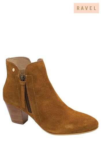 Ravel Brown Suede Ankle Boots (R54329) | £80