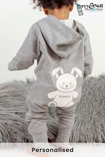 Personalised Organic Cotton Hooded Onesie By Percy & Nell (R54679) | £30
