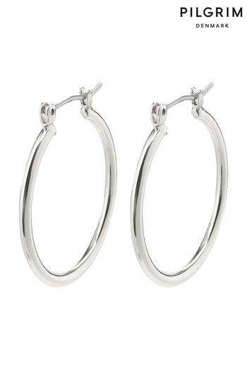PILGRIM Silver Recycled Layla Creole Hoop Plated Earrings (R55369) | £13