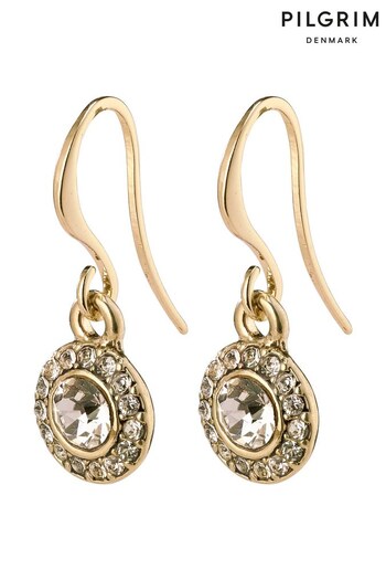 PILGRIM Gold Recycled Clementine Plated Halo Earrings (R55373) | £30