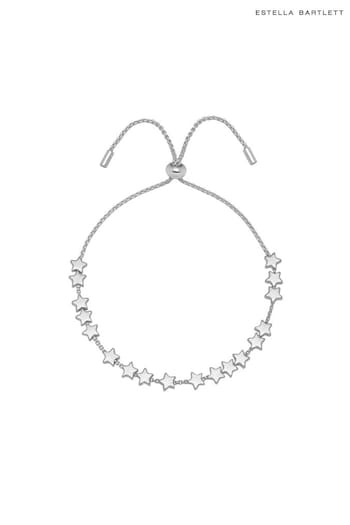 Estella Bartlett Silver Stars So Bright Chain Slider Bracelet (R56796) | £25