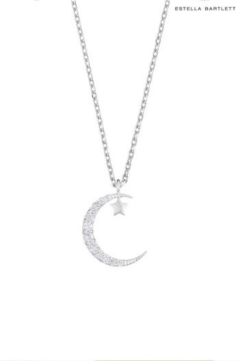 Estella Bartlett Silver Moon & Star Necklace (R56808) | £25
