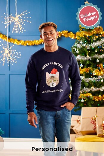 Personalised Men's Cat Breed Christmas Jumper by Oakdene Designs (R56975) | £30