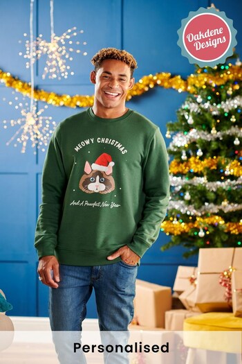 Personalised Men's Cat Breed Christmas Jumper by Oakdene Designs (R56979) | £30