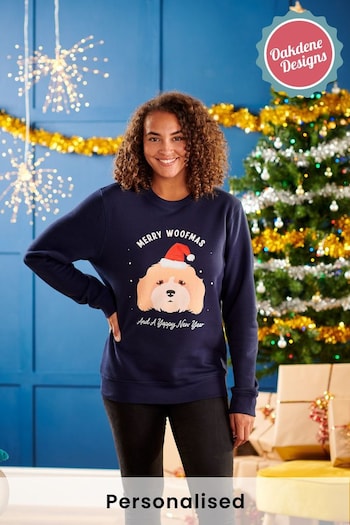 Personalised Grey's Dog Breed Christmas Jumper by Oakdene Designs (R56982) | £30