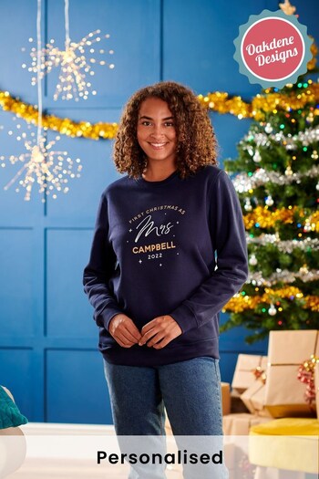Personalised Mrs First Christmas Jumper by Oakdene Designs (R57000) | £30