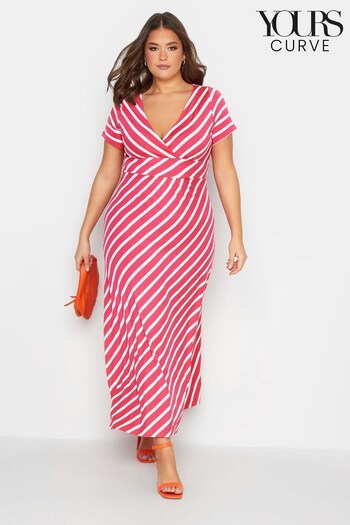 Yours Curve Pink Stripe Swing Dress (R59611) | £35