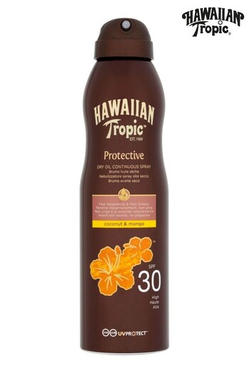 Hawaiian Tropic Protective Dry Oil Continuous Spray Coconut & Mango SPF 30 180ml (R60221) | £16