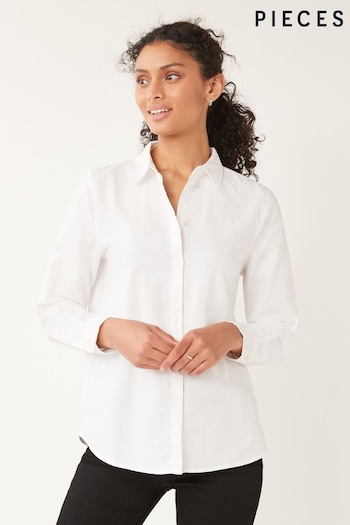 Pieces White Classic Oxford Workwear Shirt (R60842) | £30