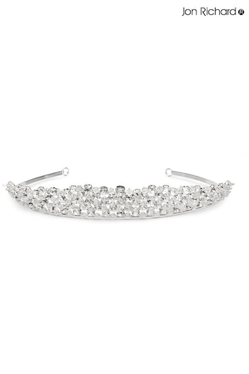 Jon Richard Silver Plated Radiance Collection Silver Plated Crystal Tiara - Gift Pouch (R61426) | £80