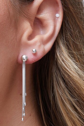 Simply Silver Sterling Silver 925 Slinky Tassel Drop Earrings (R61610) | £35