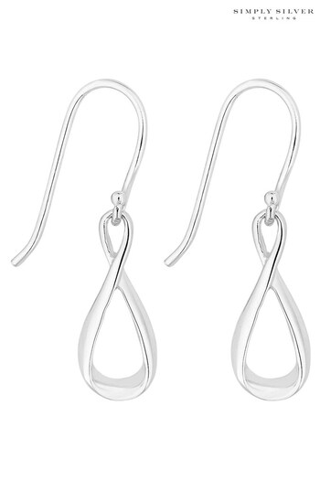 Simply Silver Sterling Silver 925 Infinity Drop Earrings (R61612) | £16