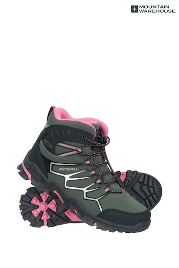 Mountain Warehouse Green Softshell Kids Walking rhinestone Boots (R62959) | £44