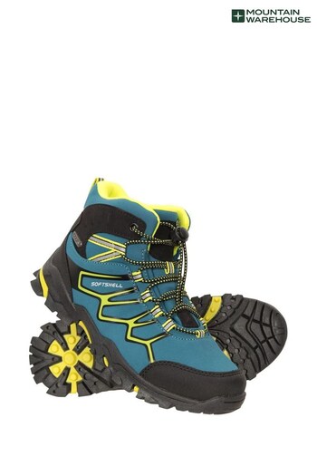 Mountain Warehouse Blue Softshell Kids Walking yellow Boots (R62960) | £44